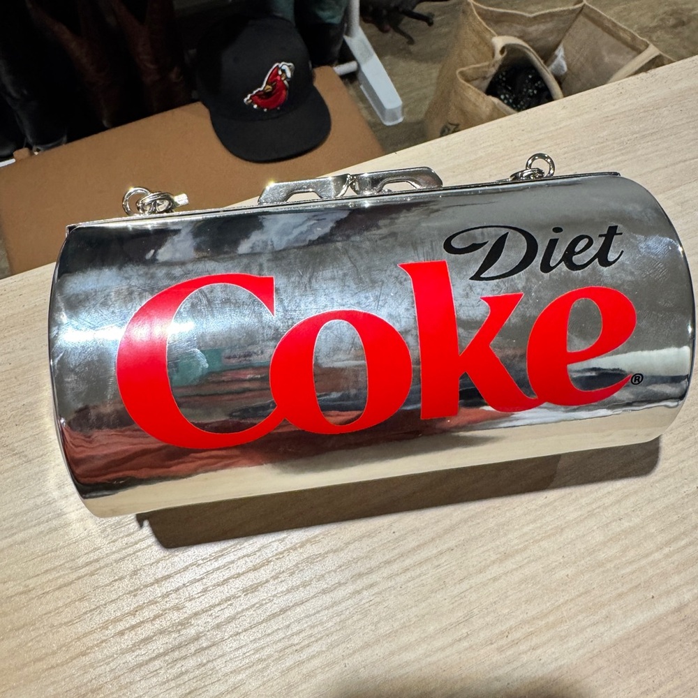 Diet Coke Silver and Red Clutch